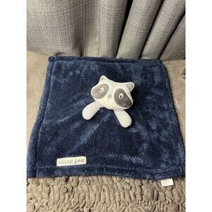 Chick Pea Raccoon Blue Gray Plush Sherpa Fleece Lovey Security Blanket Baby Toy